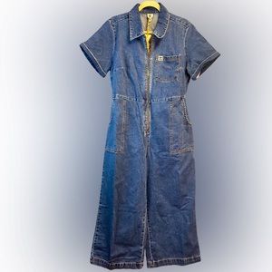 Ragan Jumpsuit: ORGANIC DENIM - Mid Wash Blue size 12